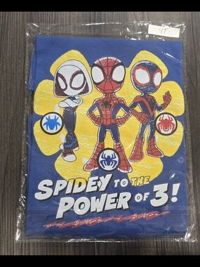 Spider-Man 'Spidey to the Power of 3' Blue Kids Tee
